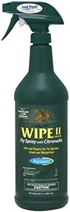 Farnam Wipe II Horse Fly Spray with Citronella, Grooming Aid and Coat Conditioner, 32 Fluid Ounces, One Quart Bottle with Trigger Sprayer