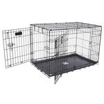 Precision 1127-11275FD 42x28x30-Inch Two Door ProValu2 Crate Cargo Kennel, Black