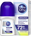 Triple Dry Original Anti-Perspirant Roll On 50ml | 72-Hour Protection Against Excessive Sweating| Fights Odour| Triple Active Formula | Fragrance-Free | Clinically Proven | Unisex