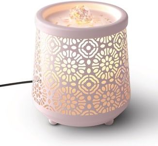 Homedics Indoor Relaxation Fountain with Light & Natural Sound, Tabletop Water Fountain for Home or Office, Small Indoor Water Fountain with Quiet Pump, Soothing Zen Desktop Decor (Pink)