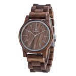 LeeEv Wooden Watches Uwood Series 40 mm Unisex Natural Handmade Wood Watch with Gift Box & Band Adjustable