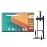 Big VUE Plus 65 Inch Android 14 Smart Interactive Flat Panel (ADPM) Digital Board with Stand, 8 GB RAM 256 GB ROM, Ai-Assistant, Multitouch Screen Display for Teaching, Classroom & Office Use