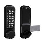 Borg Locks BL2605 Rim Deadbolt Marine Grade Polished Chrome Digital Lock