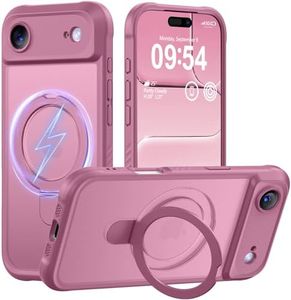 MOCCA Design for iPhone Air Case, Compatible with Magsafe [Premium Invisible Magnetic Ring Stand] [Military Drop Protection] Full Camera Guard Translucent Matte Slim Phone Cover 6.5",Lavender Purple