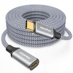 USB C Extension Cable 10FT/3M, USB C Male to USB C Female Extension Cable, USB 3.2 Gen2 Data Sync & 4K Video Output USB C Extender with 100W Fast Charging for USB-C Hub, Laptop, Tablet, Phone, PSVR2