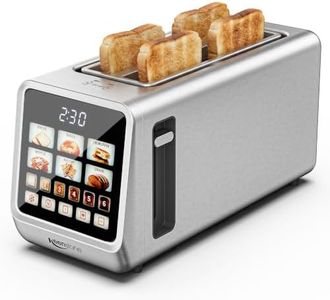 Keenstone 4 Slice Touch Screen Toaster with Long Wide Slots,Stainless Steel