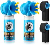 2Pack 1.4oz Bear Horn Self Defense 123dB Loud Air Horn Audible up to 1/2 Mile Safety Air Horn for Wild Animals Bear Alarm for Hiking Climbing Camping and Outdoor Protection
