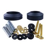 Hibbent Universal Toilet Tank to Bowl Gaskets with 3 Sets Brass Hardware Kits Fits Most 2-Inch 2.5-Inch Flush Valve Opening 2-Piece Toilet Tanks