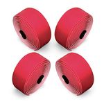 Alien Pros Bike Handlebar Tape PU (Set of 4) Red - Enhance Your Bike Grip with These Bicycle Handle bar Tape - Wrap Your Bike for an Awesome Comfortable Ride (Set of 4, Red)