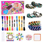 Nivofu Friendship Bracelets Making Kit, Friendship Bracelets Craft Activity Set for 5-12 Years Old Girls, Braided Bracelets Woven Bracelet, DIY Jewelry Craft Kit Best Gift for Teen Girls, Multi-color