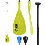 Pelican Boats - Vortex Adjustable SUP Paddle - 70 to 87 in - PS1142 - Stand Up Paddle Board Fiberglass Reinforced Blades, Fade Yellow Green