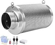 4 Inch Air Carbon Filter, with Premium Australian Virgin Charcoal,for Inline Duct Fan, Grow Tent, Hydroponics, Odor Scrubber, with Gloves, Screwdriver,one Prefilter