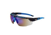 UVEX by Honeywell Avatar Safety Glasses, Blue Frame with Blue Mirror Lens & Anti-Scratch Hardcoat (S2873)