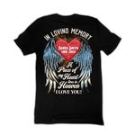 Custom In Loving Memory Sweatshirt Shirt, Personalized Name & Year A Piece Of My Heart Lives In Heaven I Love You Shirt, Wings Gift Memories Shirt For Father's Day, For my Dad, Grandpa, In Heaven