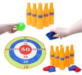 Toyland® 3 In 1 Garden Game Set - Bowling, Sand Bags & Target Game - Sports And Outdoor Toys