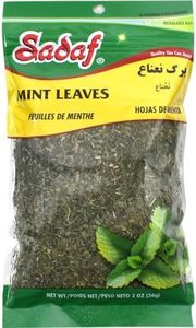 Sadaf Mint Leaves Cut - Dried mint leaves cut and sifted - Kosher and Halal - No stems (2 Oz)