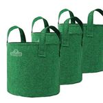 BAHAAAR Geo Fabric Grow Bags 12x12 Inches - 400gsm Grow Bag, Excellent Drainage, Breathable, Reusable, Vegetable Growing Pots, Garden Bags, Plantation Bag | Gardening Bags for Home Garden