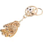 Cabilock Goalkeeper Keychain, Soccer Glove Key Ring Soccer Ball Pendant Charm Sports Theme Car Key Holder for Backpack Purse Handbag Charm Decoration