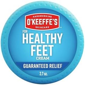 O'Keeffe's Healthy Feet Cream 76g Jar - Foot Cream Relieves & Repairs Extremely Dry, Cracked Feet. Guaranteed Relief. Tough on Dryness, Gentle on Sensitive Skin. Non-Greasy, Unscented