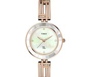 TIMEX Womens 34 mm Fria Mother of Pearl Dial Rose Gold Brass Bracelet Analog Display Watch - TWEL16200(Not assigned, Not assigned)