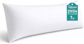 Oubonun Body Pillow 21x54 Inch – Adjustable Loft Long Fluffy Pillows for Adults- Side Sleeper & Pregnancy-Firm Pillow Plush 100% Polyester Fiber Filling-Full Body Support-Down Body Pillow