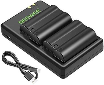 Neewer EN-EL15 EN-EL15A Battery Charger Set Compatible with Nikon Z6, Z7, d750, d7200, d7500, d850, d610, d500, MH-25a, d7200, d810 Batteries (2-Pack, Micro USB Port,