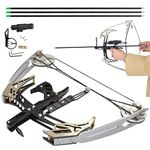 Archery Mini Compound Bow and Arrows Set 25lbs Complete Compound Bow Arrow Package Set Entry Level Compound Bow Kit Left and Right Hand for Outdoor Bow Hunting Fishing