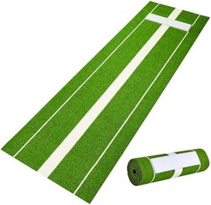 VEVOR Softball Pitching Mat, 10' x 3' Softball Pitching Mound, Antislip Antifade Rubber Softball Pitching Training Aid, Pitch Practice Mat for Pitchers Indoor Outdoor Pitching Practice, Green