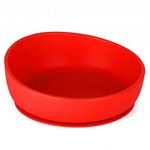 Doidy Baby Bowls for Weaning -Suction Bowl- Non-Slip Feeding Bowls - Slanted High Side Design Suction Bowl - Use from 6+ Months to Toddler, 300ml, PP Material (Red)