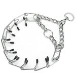 Ling & Bai Metal Choke Chain for Dog, Stainless Steel Collar, Anti Bark Prong Collar for Dogs Training with Comfort Rubber Tips, Suitable for Small, Medium and Large dogs (M)