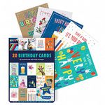 Piccadilly Greetings Box of assorted Birthday Cards Multipack | Birthday Cards pack of 20 | 5x7 inches | Includes 20 unique colourful designs, with white envelopes, suitable for all ages and genders.