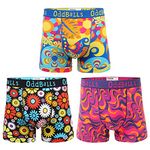 OddBalls | Mens Boxers Multipack | 3 Pack | Classic Fit | Mens Underwear | Hipster Boxer Shorts | Cotton Boxers | Elastic Waistband | Bohemian Bundle | Medium