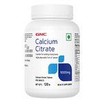 GNC Calcium Citrate 1000mg | 120 Veg Tablets | Most Absorbable Calcium | Improves Bone Strength & Density | Combats Age-Related & Postmenopausal Bone Loss | Boosts Muscle Strength | Formulated in USA