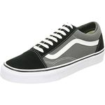 Vans Unisex Old Skool Classic Skate Shoes, Black/Pewter, Men's 5, Women's 6.5 Medium
