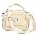 POPCUBE Stylish Women's Small Lightweight Sling Crossbody Shoulder Bag, Portable Handbag Bag With Inner Padded Pocket & Adjustable Strap (Beige)