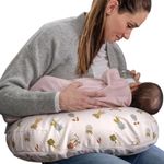 Boppy Nursing Pillow, Tan Happy Houseplants, Larger, Firmer, More Supportive Pillow for Breastfeeding and Bottle Feeding, Firmer Fill, Higher Lift, Larger Area Than Original Nursing Pillow