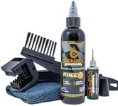 Clenzoil Chain & Sprocket Bike Chain Cleaning Oil & Tool Kit | Cleaner Lubricant Protectant [CLP] | Bike Chain Cleaner + Chain Lube in One | 4 oz Bottle, 0.5 oz Needle, Microfiber, & Chain Brush