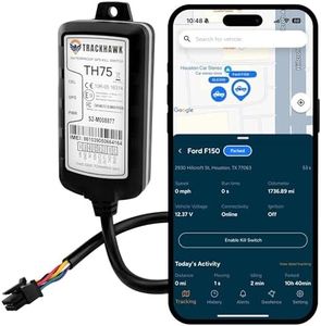 Trackhawk GPS Tracker - Real-Time Vehicle, Motorcycle, Boat, and Equipment Tracking, Live Location Updates, Speed Monitoring, Theft Prevention, Waterproof, Subscription Required - TH75