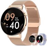 Smart Watch for Women Dial/Answer Call 1.32" Fitness Tracker with Pedometer Calorie Heart Rate Sleep Monitor Waterproof Digital Smartwatch for Android iOS Rose Gold