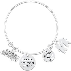 Bus Driver Gifts Bracelet Thank You for Keeping Me Safe End of Year Gift for School Bus Driver