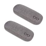 2 Pack Hard Shell Eyeglasses Case Portable Sunglasses Cases Protective Holder Glasses Stand for Men Women Case With Cleaning Cloth for Glasses Storage