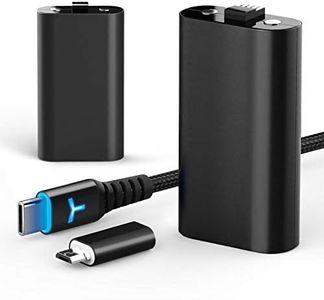 2 Pack Rechargeable Controller Battery Pack for Xbox Series X|S and Xbox One with 10FT USB C Charging Cable and Micro USB Adapter 6amLifestyle Battery Pack Xbox Play and Charge Kit, XBOX-SB03
