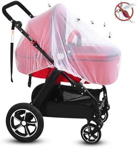 KIKISML Stroller Mosquito Net, Breathable & Lightweight Insect Net Pram Net Fly Protection Cover with Elastic Edge, Universal Mosquito Nets for Pram, Pushchair, Buggy and Carrycot