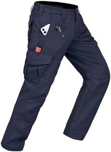 CNBQDD Mens Cargo Pants Lightweight Ripstop Work Hiking Pants Breathable Stretch Waterproof Multi-Pocket Durable Outdoor Utility Trousers for Construction Dark Blue 38Wx34L