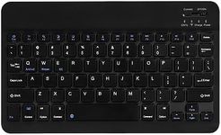 AGM Ultra-slim Bluetooth Keyboard Portable Mini Wireless Keyboard Rechargeable Tablet Mobile Smartphone iOS Android Windows (Black)