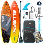 Bluefin Cruise 10'8 Orange Inflatable Paddle Board | Premium SUP Package & Accessories | Non-Slip Deckpad & Lightweight | 6' Thick All-Round Paddleboard | Perfect stand up board for Adults & Youth