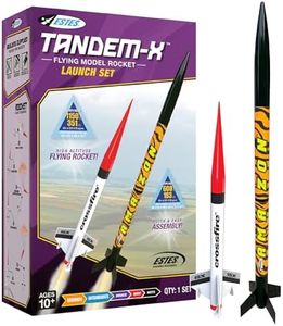 Estes 1469 Tandem X Rocket Launch Set, Prebuilt Beginner Flying-Rocket-Model Set for Ages 10+, Includes Launch Pad System