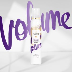 Pantene Volumising Hair Mousse for Women, 6 x 200ml – Biotin, Heat Protection