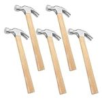5 Packs 16 OZ Claw Hammer with Wood
