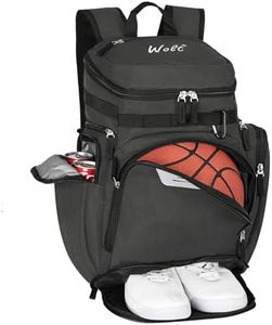 WOLT Basketball Backpack Gym Bag with Shoe Compartment, Large Sports Backpack with Separate Ball Holder for Basketball, Soccer, Volleyball, Baseball